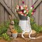 Set of 3 Crocus Grass Bush Artificial Floral Bouquet Pink Purple Ivory Blooms Long Textured Grass 21 Inch Decorative Vase Filler Home Accent
